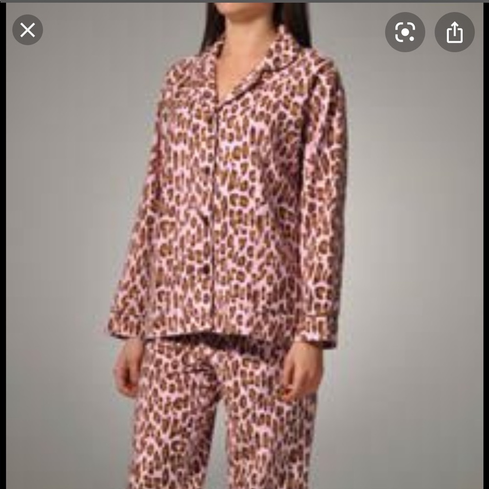 NWOT PJ Salvage plus size leopard 3x pink pajama